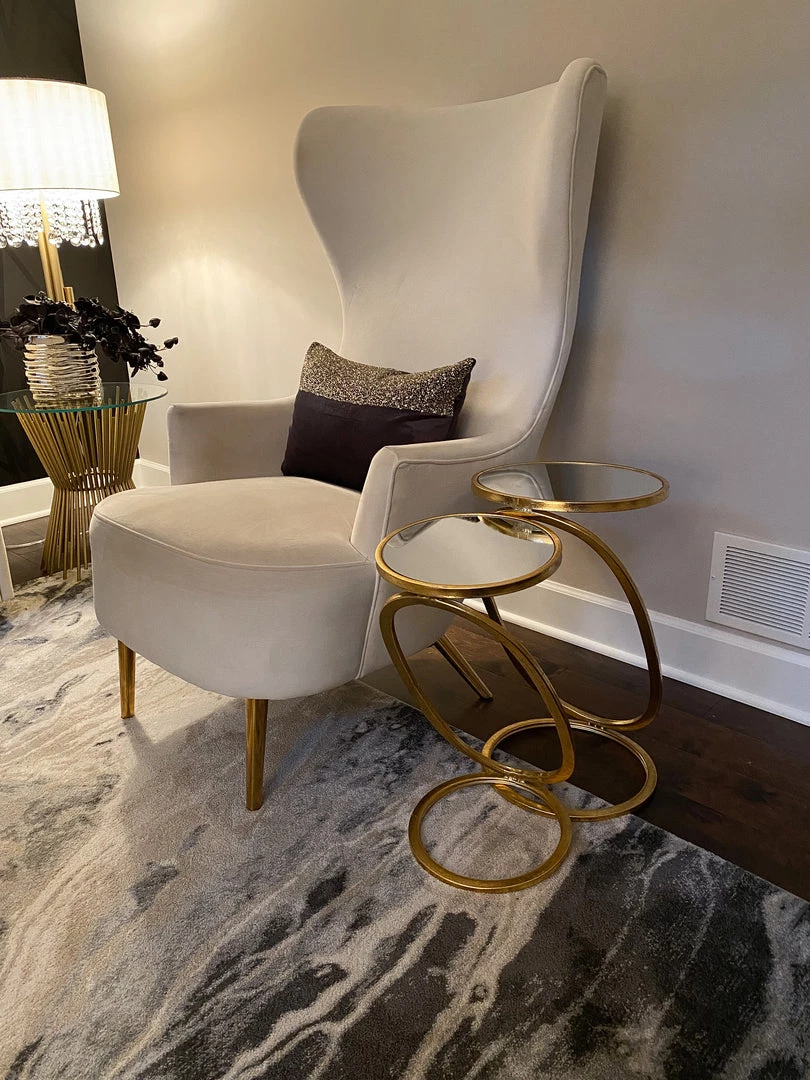 Inspire Me! Home Decor Round Open Mirror Tray Nesting Side Tables Set Of 2 3 Inspire Me! Home Decor Round Open Mirror Tray Nesting Side Tables Set Of 2