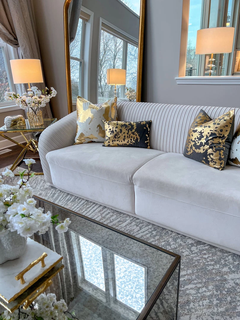 Cloud9d Elise Charcoal Gold Pillow - 14" X 20" PILLOWS, RUGS, & THROWS 5 Cloud9d Elise Charcoal Gold Pillow - 14" X 20" PILLOWS, RUGS, & THROWS