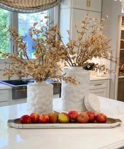 Inspire Me! Home Decor Jars Patterned White Jar With Lid (2 Sizes)