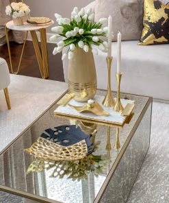 Inspire Me! Home Decor Black And Gold Decorative Leaf Plate