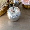 Inspire Me! Home Decor Shiny Hammered Silver Ceramic Apple 2 Inspire Me! Home Decor Shiny Hammered Silver Ceramic Apple