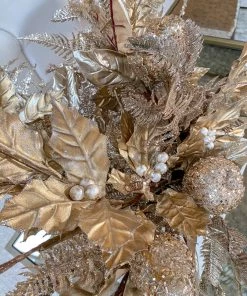 Inspire Me! Home Decor Metallic Gold Fern Spray
