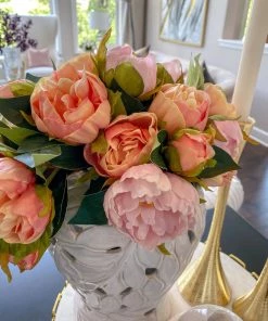 Inspire Me! Home Decor Real Touch Light Color Peony Bundles (3 Colors)