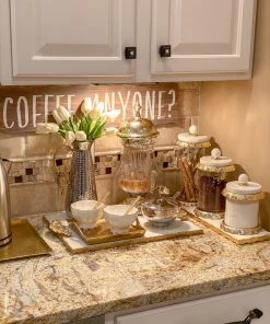 Inspire Me! Home Decor Bowl With Gold Floral Handle