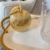 Inspire Me! Home Decor Gold Apple Honey Jar With Spoon