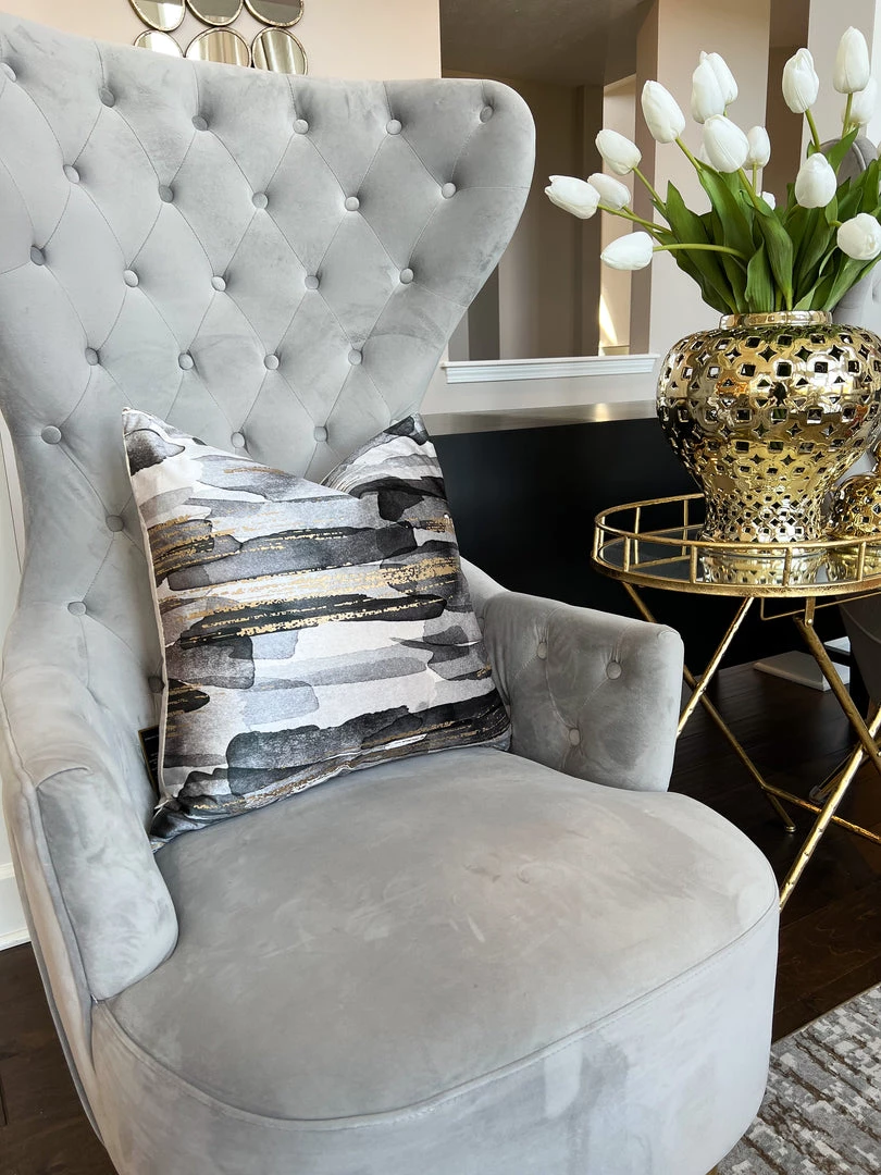 Cloud9d PILLOWS, RUGS, & THROWS Elise Black Gold Pillow - 20" X 20" 6 Cloud9d PILLOWS, RUGS, & THROWS Elise Black Gold Pillow - 20" X 20"