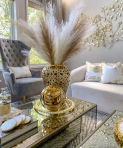 Inspire Me! Home Decor Light Feathered Pampa Grass Stem (4 Colors) Floral Stems