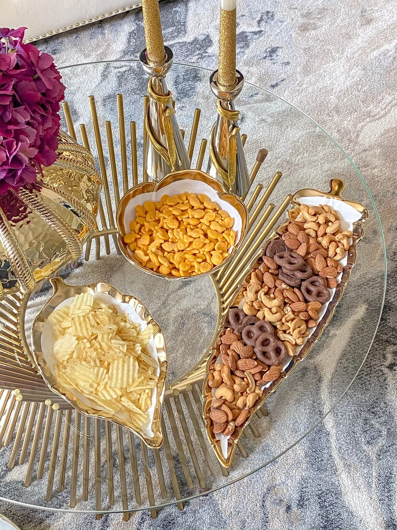 Inspire Me! Home Decor Gold Edge Flower Bowl 6 Inspire Me! Home Decor Gold Edge Flower Bowl