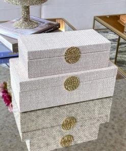 Inspire Me! Home Decor Medallion Boxes (Set Of 2)