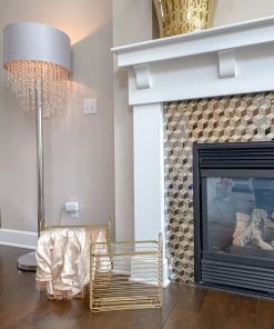 Inspire Me! Home Decor Tall Gold Metal Baskets (Set Of 2)