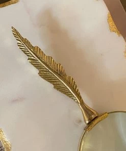 Inspire Me! Home Decor Feather Magnifying Glass