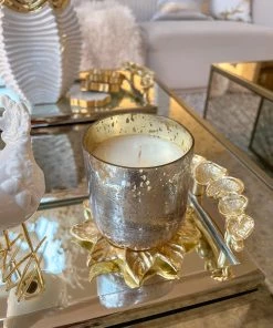 Inspire Me! Home Decor Large Radiant Glass Candle