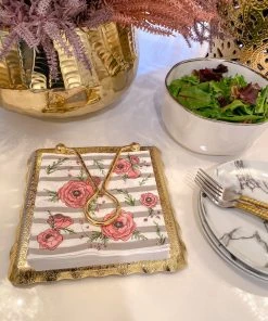 Inspire Me! Home Decor Decorative Square Lunch Napkins (9 Patterns)