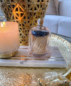 Inspire Me! Home Decor Glass Cloche With Black Tip Matches
