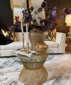 Inspire Me! Home Decor Marble Footed Tray W/ Black Circles