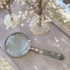 Inspire Me! Home Decor Large Silver Magnifying Glass With Textured Glass Handle