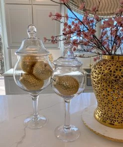 Inspire Me! Home Decor Matte Gold Large Ceramic Hammered Fruits (2 Styles) 9 Inspire Me! Home Decor Matte Gold Large Ceramic Hammered Fruits (2 Styles)