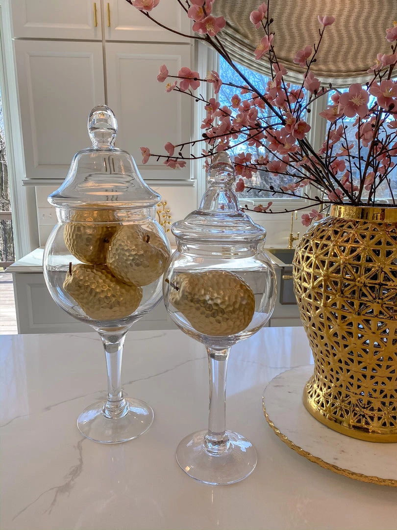 Inspire Me! Home Decor Matte Gold Large Ceramic Hammered Fruits (2 Styles) 6 Inspire Me! Home Decor Matte Gold Large Ceramic Hammered Fruits (2 Styles)