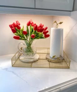 Inspire Me! Home Decor Gold Metal Organization Baskets (Set Of 2)