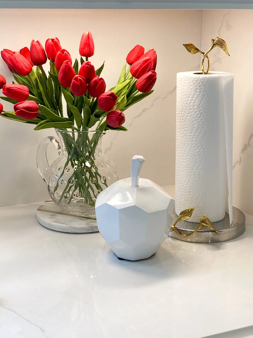 Inspire Me! Home Decor White Geometric Apple 3 Inspire Me! Home Decor White Geometric Apple