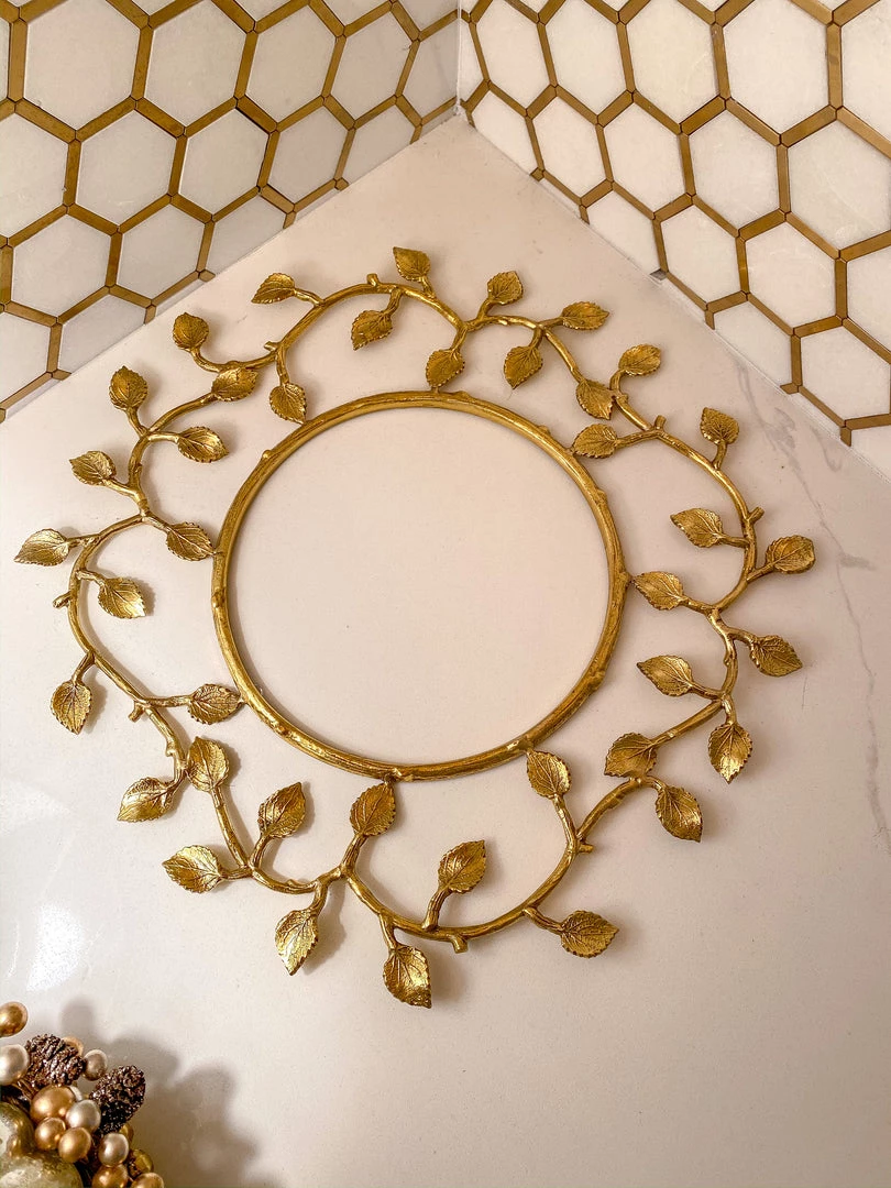 Inspire Me! Home Decor Gold Metal Decorative Wreath 5 Inspire Me! Home Decor Gold Metal Decorative Wreath