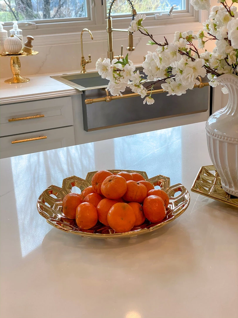 Inspire Me! Home Decor Circle Cutout Detailed Platter 6 Inspire Me! Home Decor Circle Cutout Detailed Platter