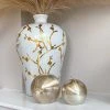Inspire Me! Home Decor Glossy Gold Metallic Orb Candles (2 Sizes)