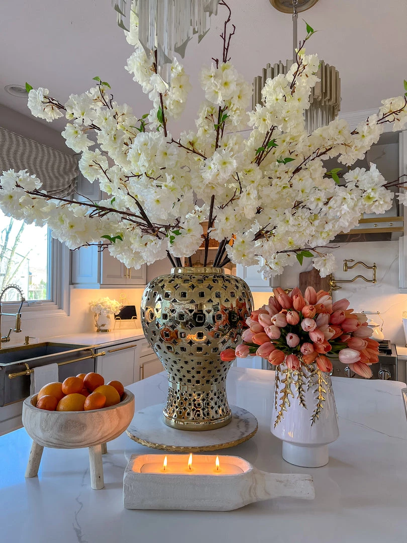 Inspire Me! Home Decor Gold Pierced Patterned Ginger Jar (2 Sizes) 6 Inspire Me! Home Decor Gold Pierced Patterned Ginger Jar (2 Sizes)