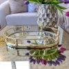 Inspire Me! Home Decor Gold Oval Mirror Tray