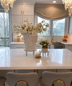 Inspire Me! Home Decor White Leaf Pattern Ginger Jar (2 Sizes) 16 Inspire Me! Home Decor White Leaf Pattern Ginger Jar (2 Sizes)