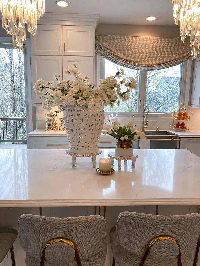 Inspire Me! Home Decor White Leaf Pattern Ginger Jar (2 Sizes) 8 Inspire Me! Home Decor White Leaf Pattern Ginger Jar (2 Sizes)