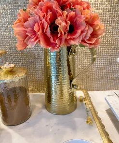 Inspire Me! Home Decor Gold Hammered Texture Pitcher (2 Sizes)