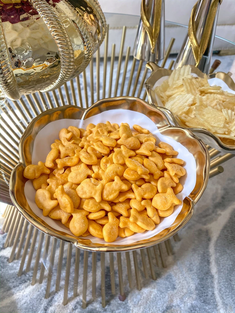 Inspire Me! Home Decor Gold Edge Flower Bowl 3 Inspire Me! Home Decor Gold Edge Flower Bowl