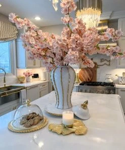 Inspire Me! Home Decor White Ginger Jar With Gold Details (3 Sizes)