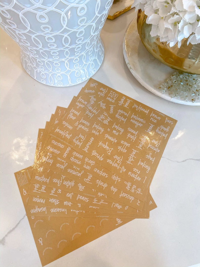 Inspire Me! Home Decor Medium White Script Pantry Labels KITCHEN 3 Inspire Me! Home Decor Medium White Script Pantry Labels KITCHEN