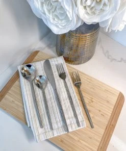 Inspire Me! Home Decor Silver Hammered Flatware Set