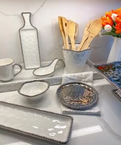 Inspire Me! Home Decor Silver Beaded Plate