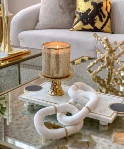 Inspire Me! Home Decor Gold Beaded Mini Cupcake Stand