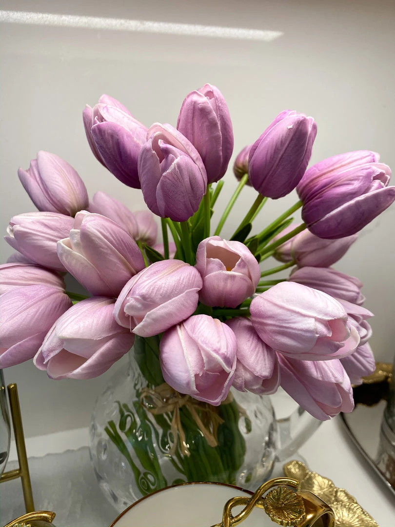 Inspire Me! Home Decor Real Touch Purple Tulip Bundle (3 Shades) 9 Inspire Me! Home Decor Real Touch Purple Tulip Bundle (3 Shades)