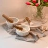 Inspire Me! Home Decor Marble Mortar And Pestle With Wooden Handle (3 Styles) KITCHEN