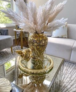 Inspire Me! Home Decor Gold Abstract Floral Tabletop Decor (3 Sizes)