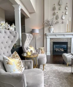 Inspire Me! Home Decor White Ceramic Ginger Jar With Stunning Gold Chain Details (3 Sizes)