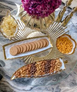 Inspire Me! Home Decor Long Gold Edge Tray