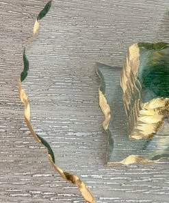 Inspire Me! Home Decor Stacked Glass Cake Stand With Textured Gold Rim (2 Sizes )