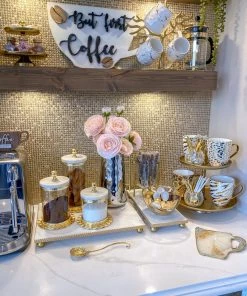 Inspire Me! Home Decor Gold Flower Petal Spoon Rest ( 2 Sizes )