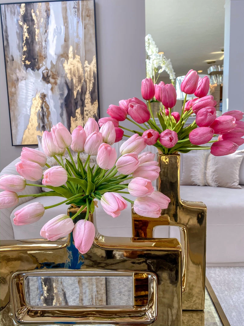 Inspire Me! Home Decor Real-Touch Tulip Bundle (3 Colors) 3 Inspire Me! Home Decor Real-Touch Tulip Bundle (3 Colors)