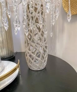 Inspire Me! Home Decor Champagne Ceramic Cut-Out Vase 14 Inspire Me! Home Decor Champagne Ceramic Cut-Out Vase