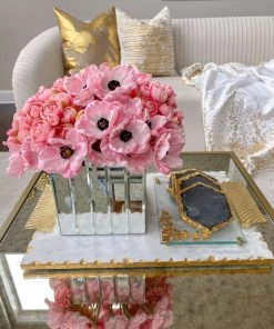 Inspire Me! Home Decor Mirror Cube Vase (2 Sizes)