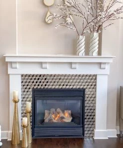 Inspire Me! Home Decor Gold And White Twist Vase (2 Sizes)