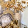 Inspire Me! Home Decor Rattan Wicker Vase With Gold Metal Base